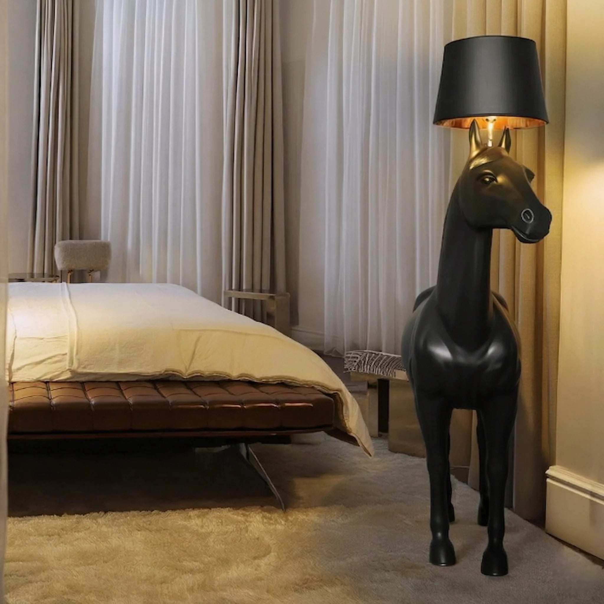Midnight Horse Floor Lamp