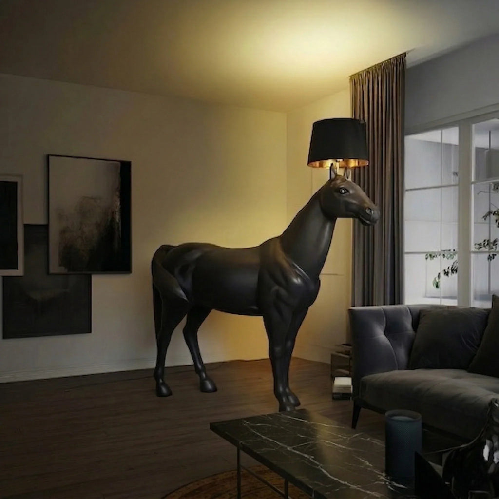 Midnight Horse Floor Lamp