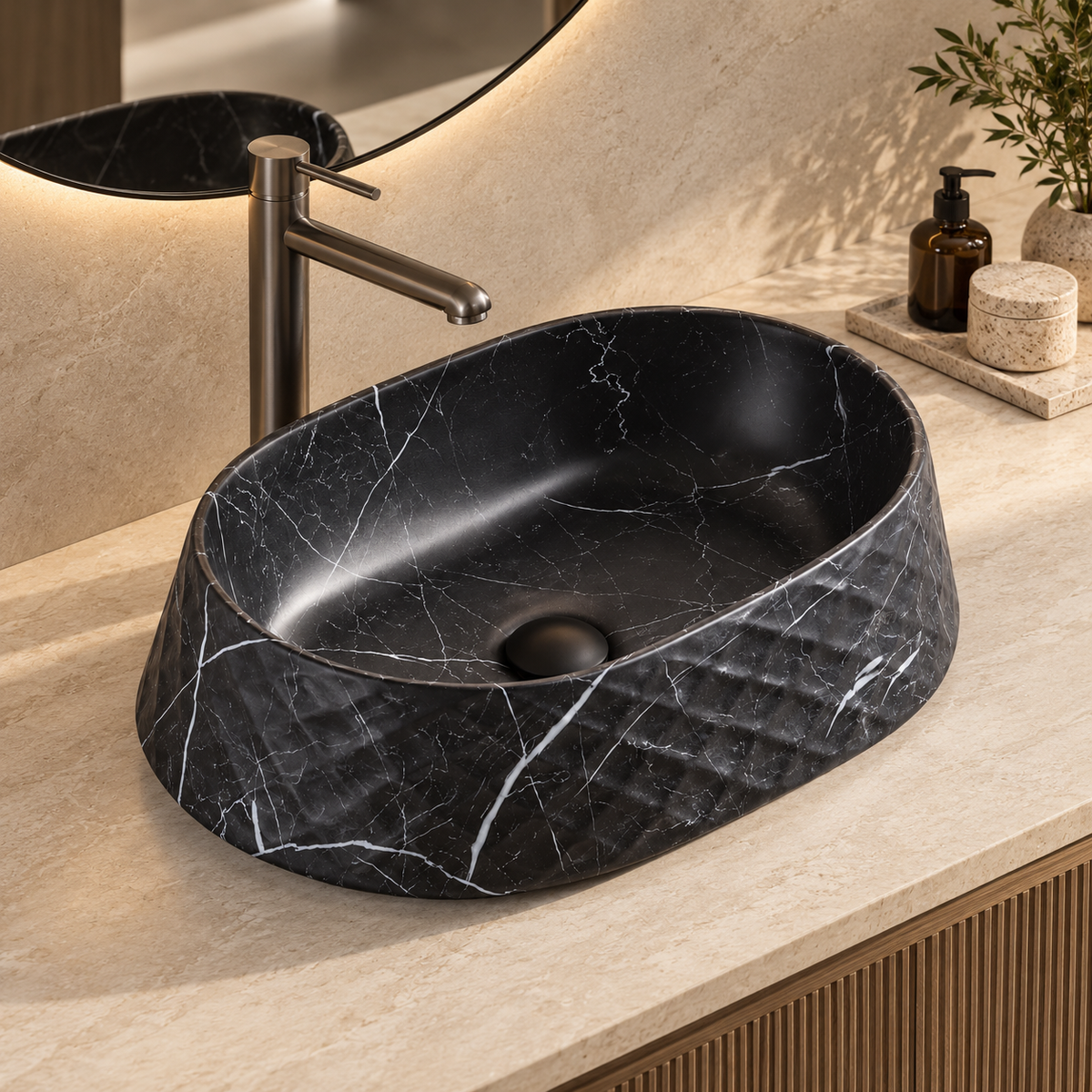 Varello Marquina Countertop Basin