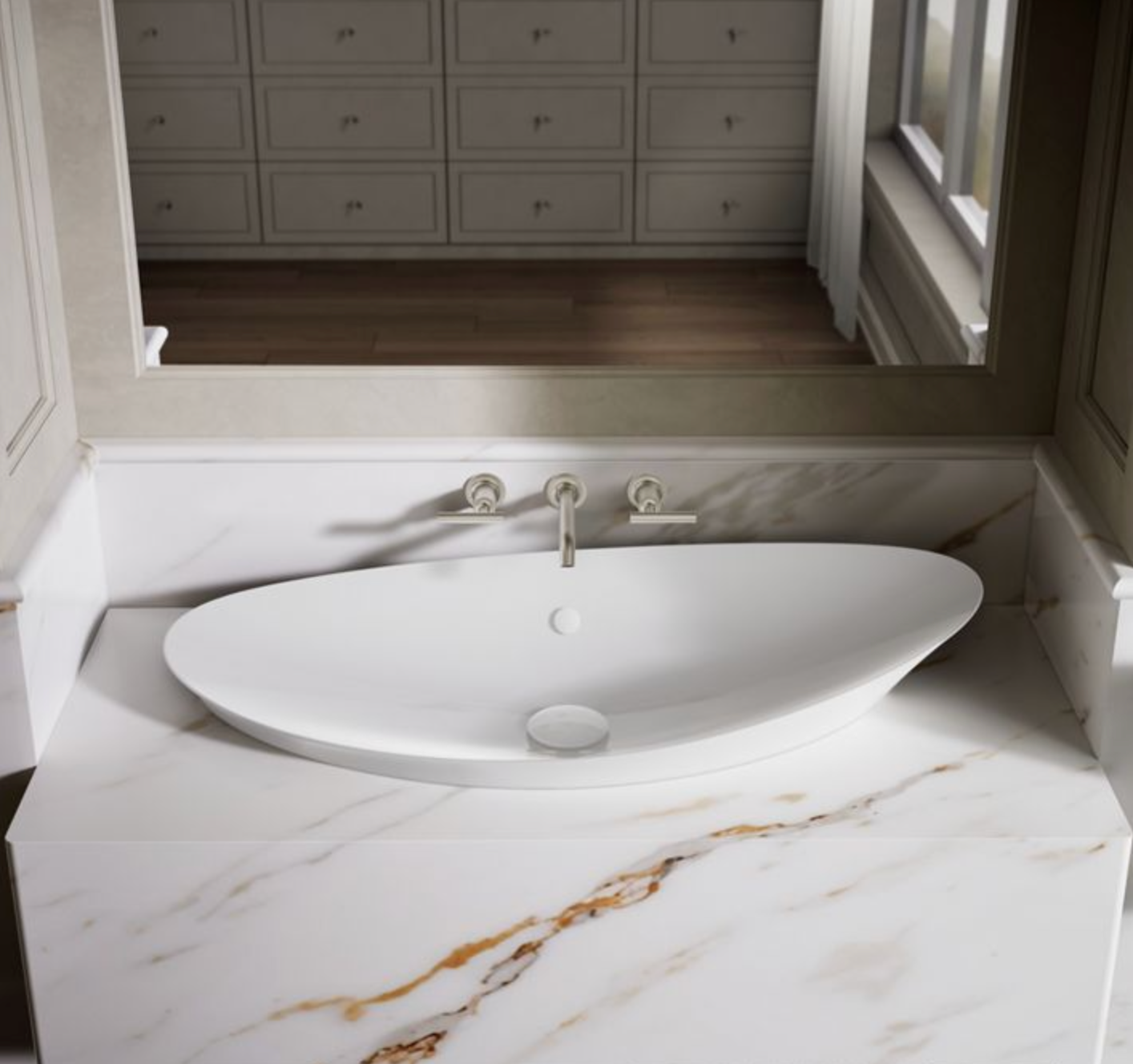 White Oval Table Top Basin