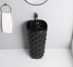 Diamond Black Freestanding Basin