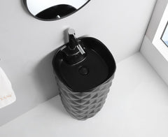 Diamond Black Freestanding Basin