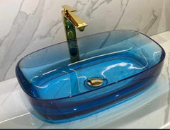 Zinarch Glass Basin Sink Rectangular