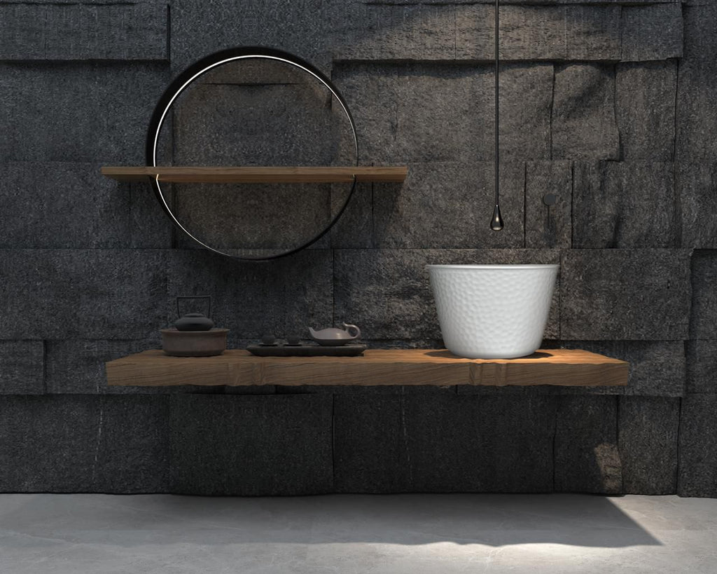 Moon Dot Series – Deck Mounted Half Pedestal Basin