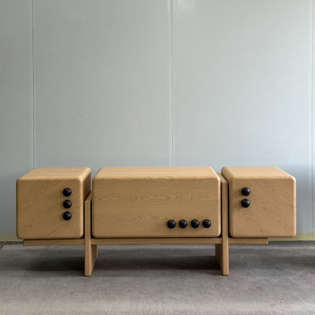 Modern Solid Wood Modular Side Table Set