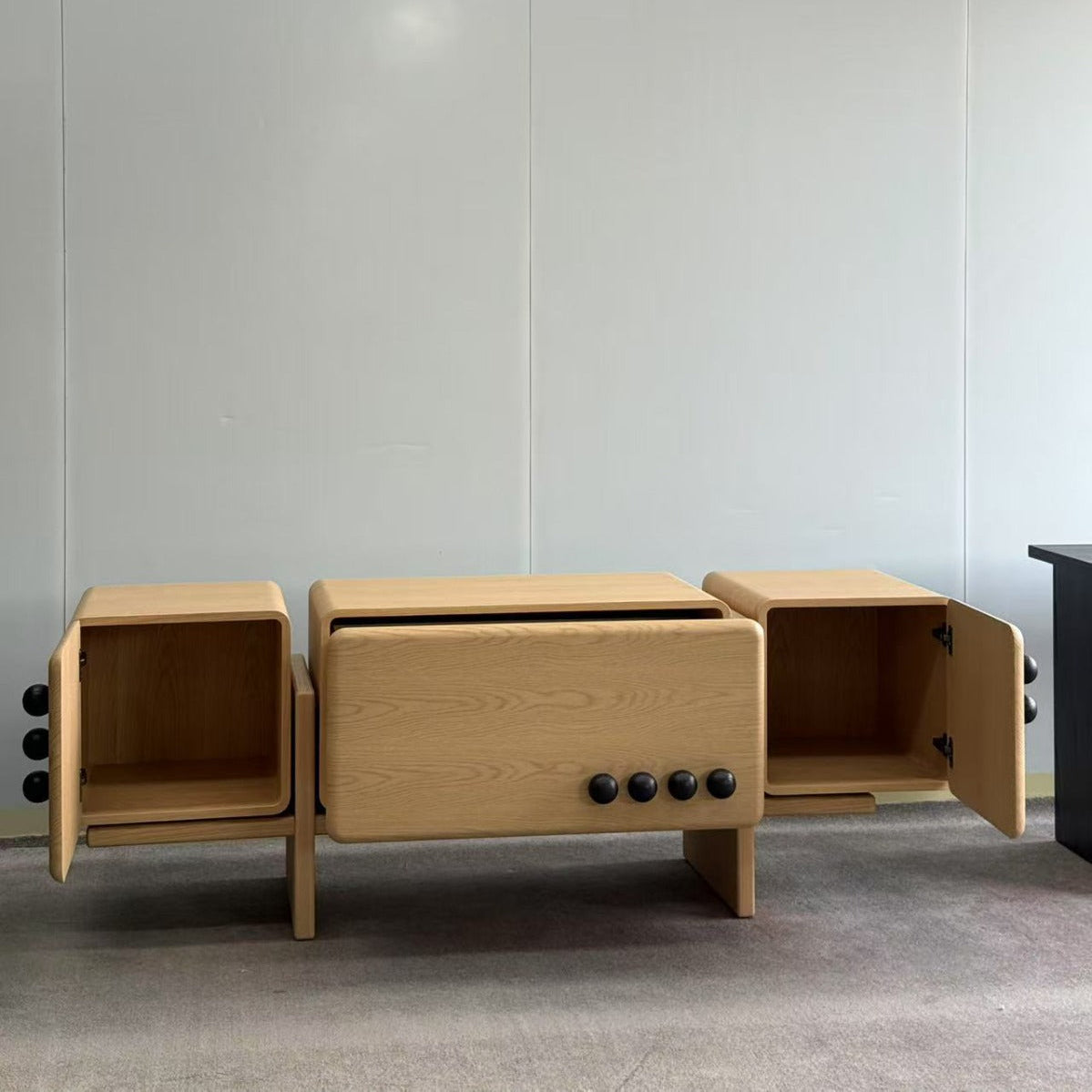 Modern Solid Wood Modular Side Table Set