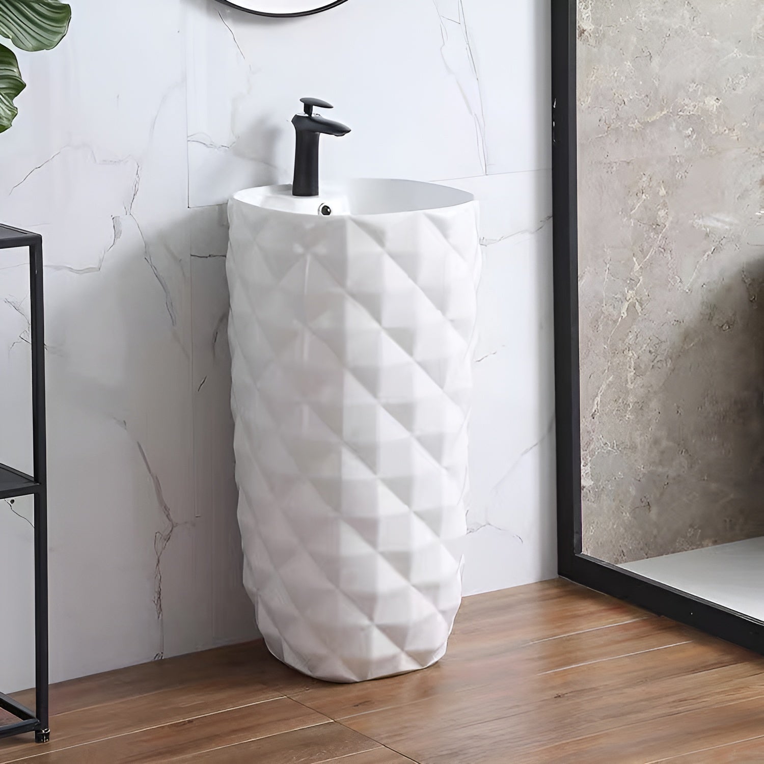 Diamond Black Freestanding Basin