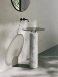 Artificial Stone Pedestal Basin with Acrylic Top
