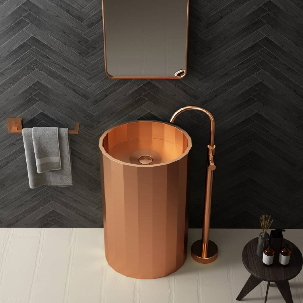 Stainless Steel Polygonal Freestanding Washbasin