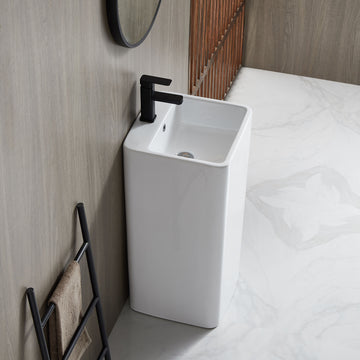 Free Standing Basin by Zinarch - Fusion White