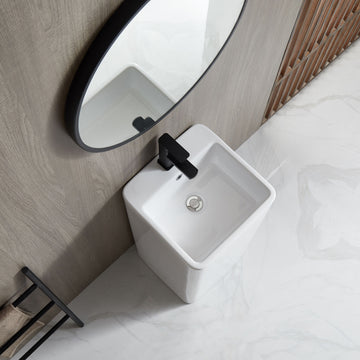 Free Standing Basin by Zinarch - Fusion White