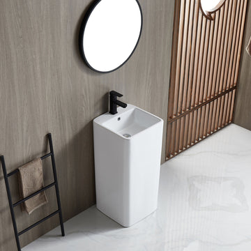 Free Standing Basin by Zinarch - Fusion White