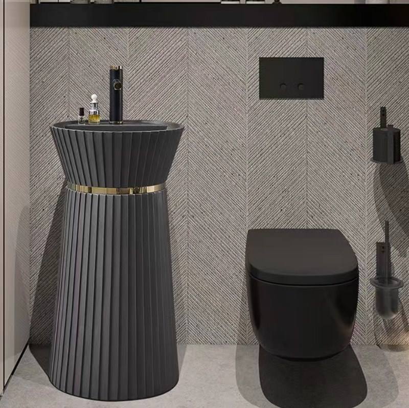 ZINARCH Solid Surface Freestanding Basin