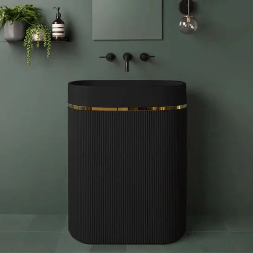 Oval Shaped Artificial Stone Freestanding Basin by Zinarch